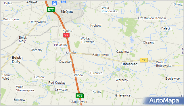 mapa Pabierowice, Pabierowice na mapie Targeo