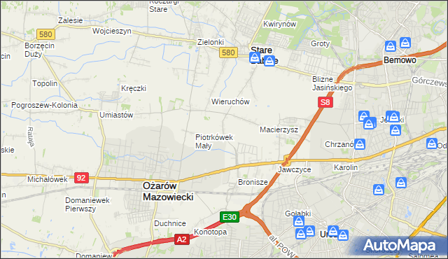 mapa Piotrkówek Duży, Piotrkówek Duży na mapie Targeo
