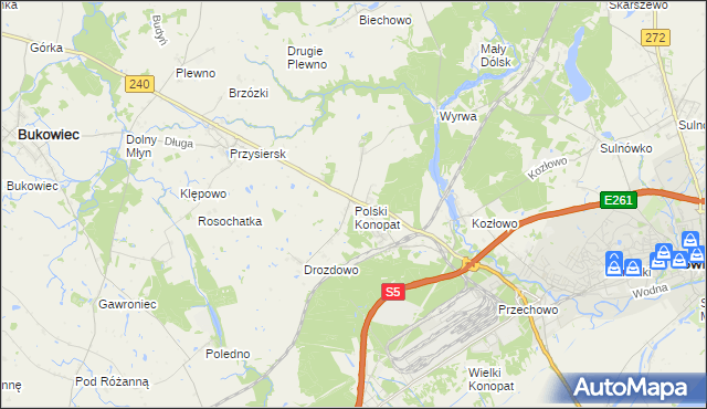 mapa Polski Konopat, Polski Konopat na mapie Targeo