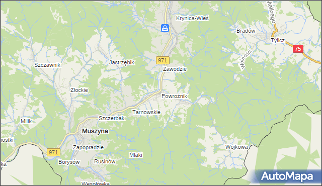 mapa Powroźnik, Powroźnik na mapie Targeo