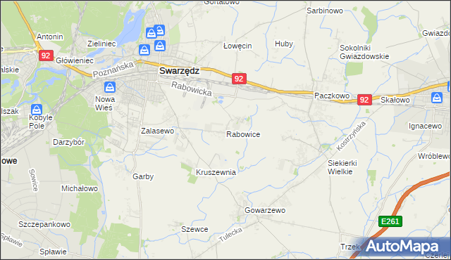 mapa Rabowice, Rabowice na mapie Targeo