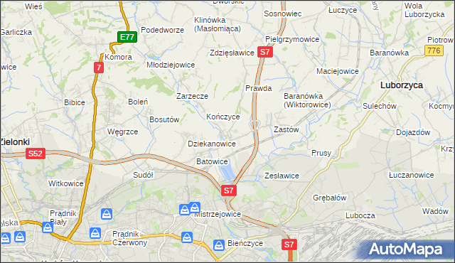 mapa Raciborowice gmina Michałowice, Raciborowice gmina Michałowice na mapie Targeo