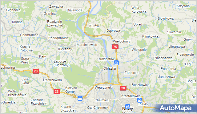 mapa Rdziostów, Rdziostów na mapie Targeo