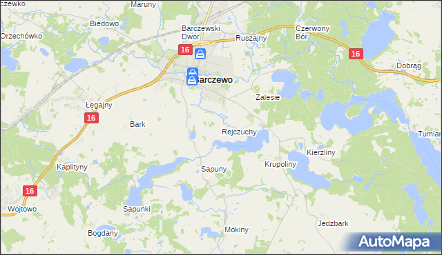 mapa Rejczuchy, Rejczuchy na mapie Targeo