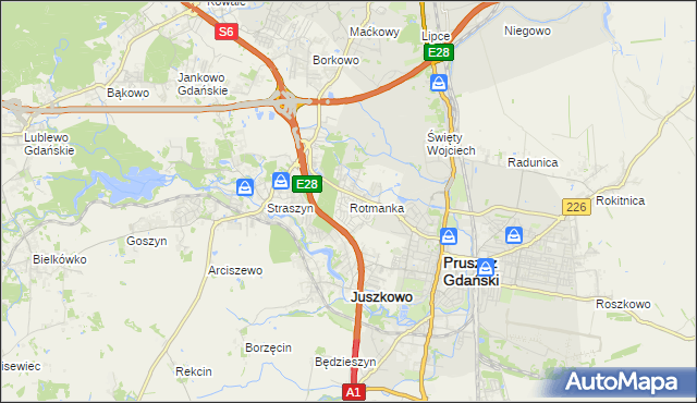 mapa Rotmanka, Rotmanka na mapie Targeo