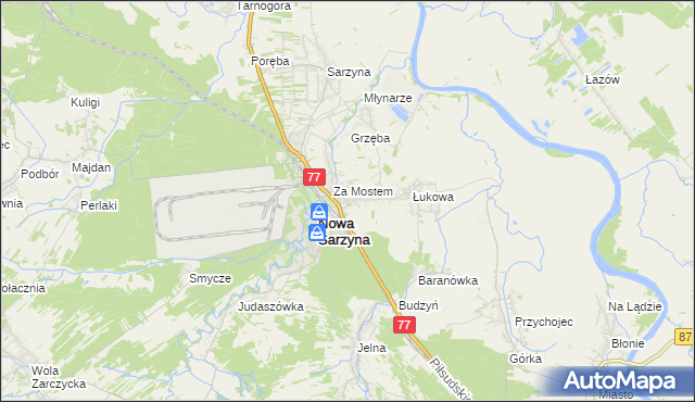 mapa Ruda Łańcucka, Ruda Łańcucka na mapie Targeo