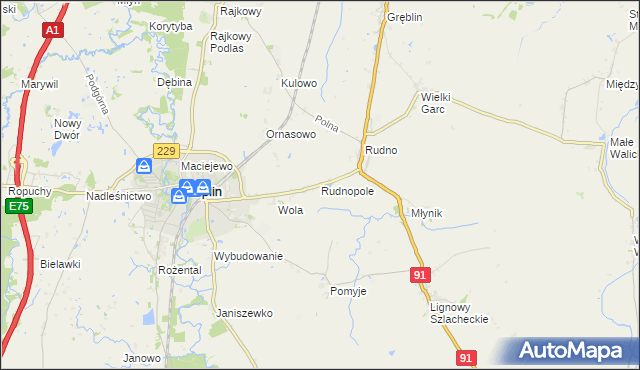 mapa Rudnopole, Rudnopole na mapie Targeo