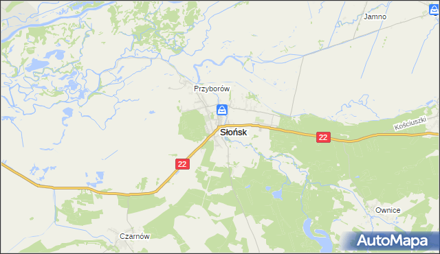 mapa Słońsk, Słońsk na mapie Targeo