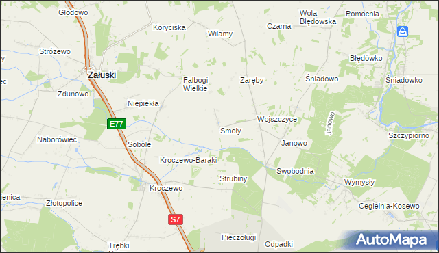 mapa Smoły, Smoły na mapie Targeo