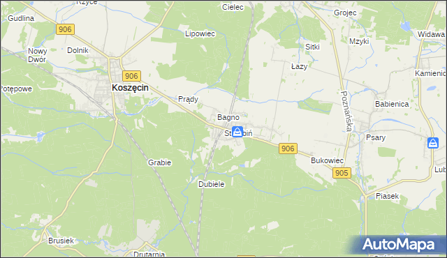 mapa Strzebiń, Strzebiń na mapie Targeo