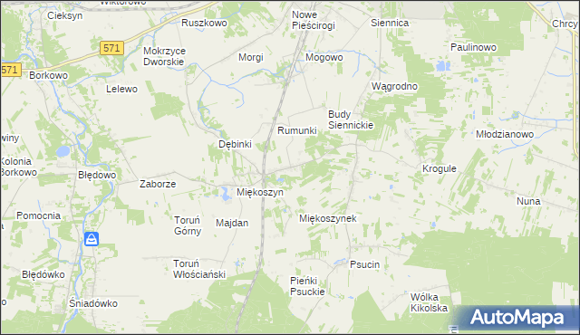 mapa Studzianki gmina Nasielsk, Studzianki gmina Nasielsk na mapie Targeo