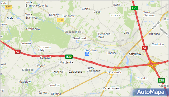 mapa Swędów, Swędów na mapie Targeo