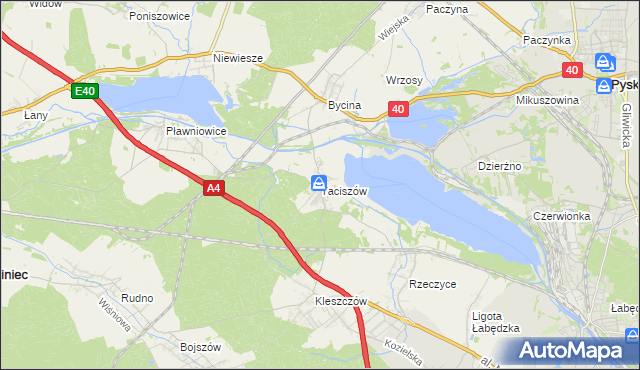 mapa Taciszów, Taciszów na mapie Targeo