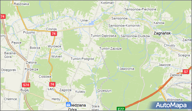 mapa Tumlin-Węgle, Tumlin-Węgle na mapie Targeo