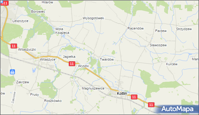 mapa Twardów, Twardów na mapie Targeo