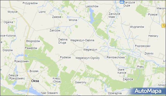 mapa Węgleszyn, Węgleszyn na mapie Targeo