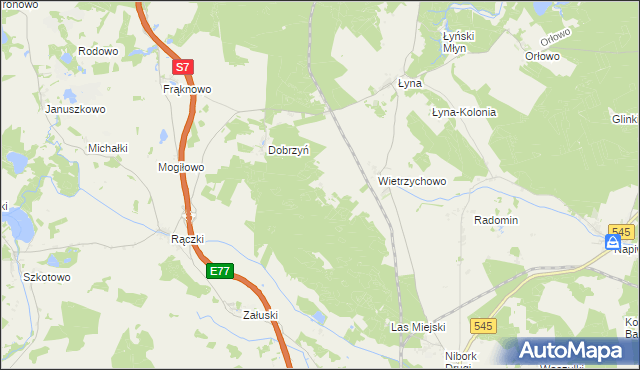 mapa Wietrzychówko, Wietrzychówko na mapie Targeo