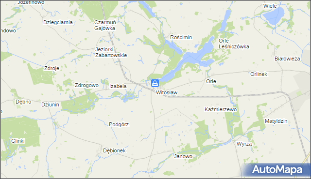 mapa Witosław gmina Mrocza, Witosław gmina Mrocza na mapie Targeo