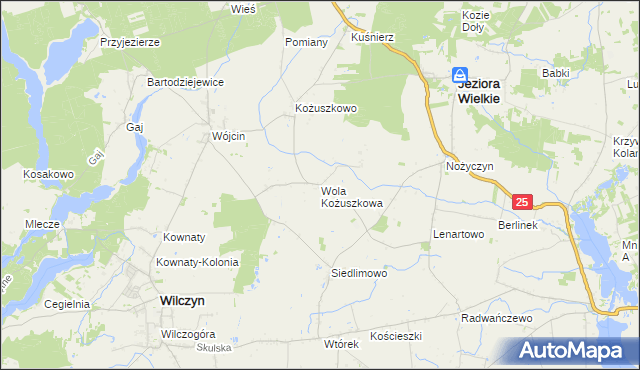 mapa Wola Kożuszkowa, Wola Kożuszkowa na mapie Targeo