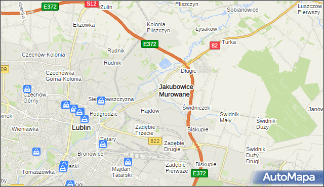 mapa Wólka powiat lubelski, Wólka powiat lubelski na mapie Targeo