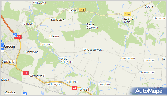 mapa Wysogotówek, Wysogotówek na mapie Targeo