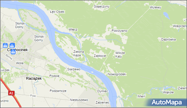 mapa Zabłocie gmina Czernikowo, Zabłocie gmina Czernikowo na mapie Targeo