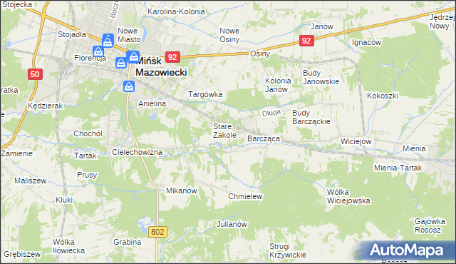 mapa Zakole-Wiktorowo, Zakole-Wiktorowo na mapie Targeo