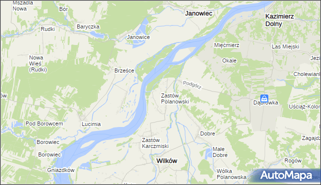 mapa Zastów Polanowski, Zastów Polanowski na mapie Targeo