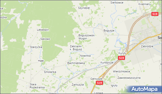 mapa Ściebielec, Ściebielec na mapie Targeo