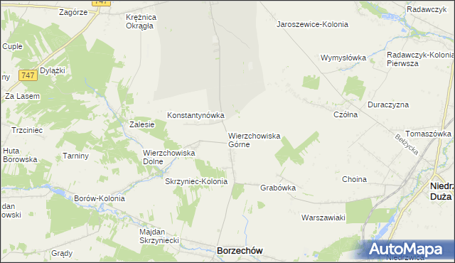 mapa Wierzchowiska Górne, Wierzchowiska Górne na mapie Targeo