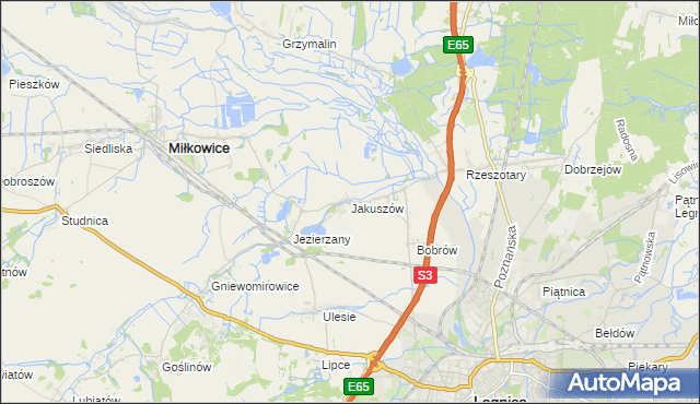 mapa Jakuszów, Jakuszów na mapie Targeo