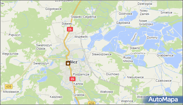 mapa Sławoszowice, Sławoszowice na mapie Targeo