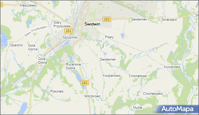 mapa Świdwinek, Świdwinek na mapie Targeo