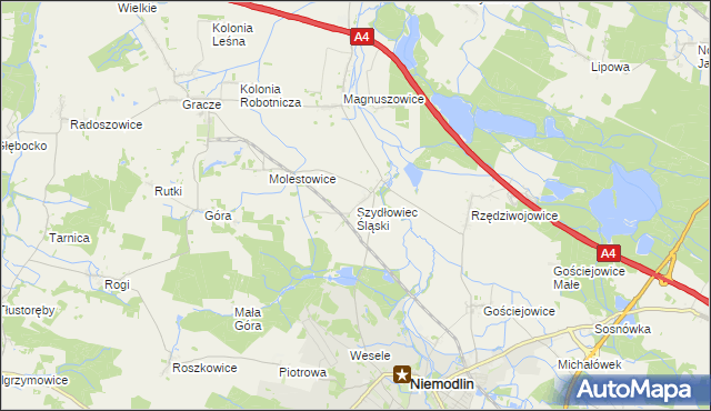 mapa Szydłowiec Śląski, Szydłowiec Śląski na mapie Targeo