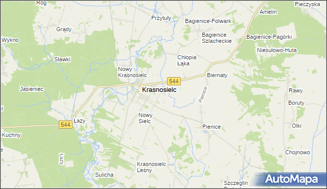 mapa Wymysły gmina Krasnosielc, Wymysły gmina Krasnosielc na mapie Targeo