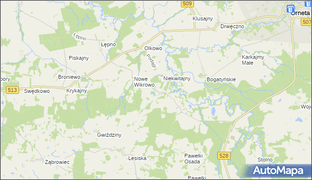 mapa Podągi, Podągi na mapie Targeo