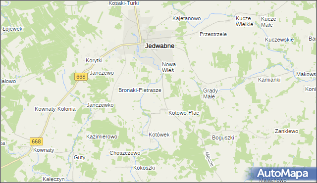 mapa Rostki gmina Jedwabne, Rostki gmina Jedwabne na mapie Targeo