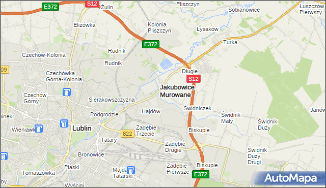 mapa Wólka powiat lubelski, Wólka powiat lubelski na mapie Targeo