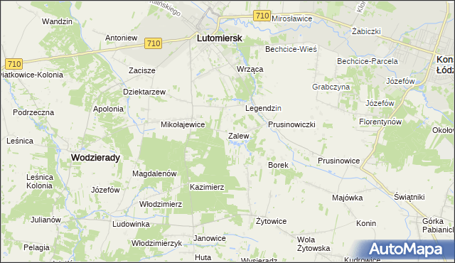 mapa Zalew, Zalew na mapie Targeo