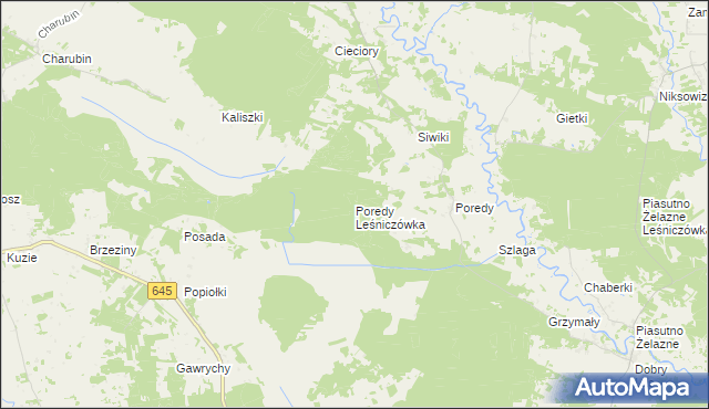 mapa Poredy Leśniczówka, Poredy Leśniczówka na mapie Targeo