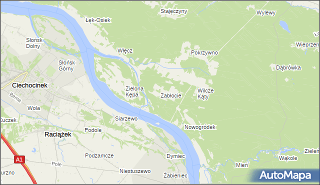 mapa Zabłocie gmina Czernikowo, Zabłocie gmina Czernikowo na mapie Targeo