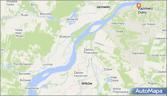 mapa Zastów Polanowski, Zastów Polanowski na mapie Targeo