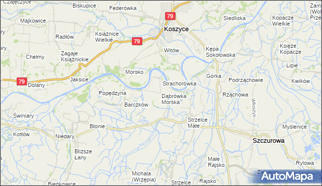 mapa Dąbrówka Morska, Dąbrówka Morska na mapie Targeo