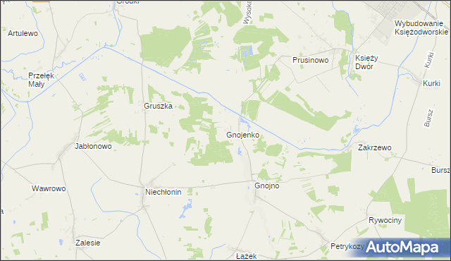 mapa Gnojenko, Gnojenko na mapie Targeo