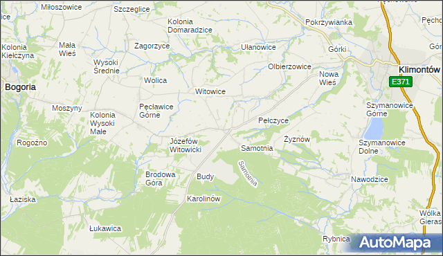 mapa Jurkowice gmina Bogoria, Jurkowice gmina Bogoria na mapie Targeo