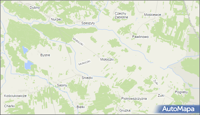 mapa Mołoczki, Mołoczki na mapie Targeo