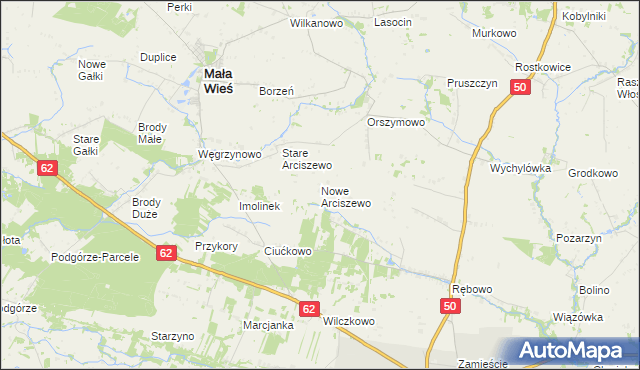 mapa Nowe Arciszewo, Nowe Arciszewo na mapie Targeo