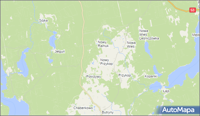 mapa Nowy Przykop, Nowy Przykop na mapie Targeo