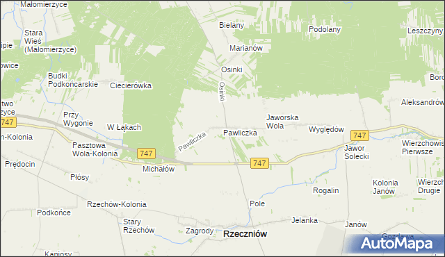 mapa Pawliczka, Pawliczka na mapie Targeo