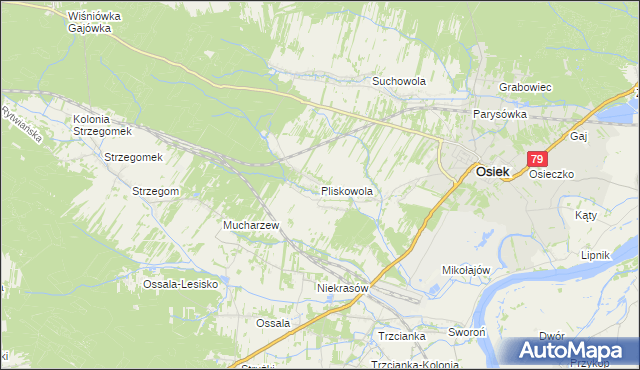 mapa Pliskowola, Pliskowola na mapie Targeo